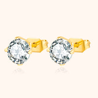 Shining Mini Earrings - Mira-Gold-0.61 cm-State of Style