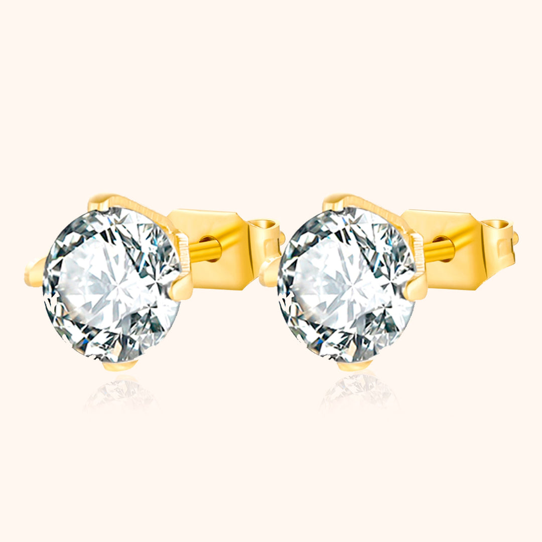 Shining Mini Earrings - Mira-Gold-0.71 cm-State of Style