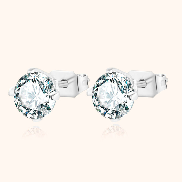 Shining Mini Earrings - Mira-Silver-0.61 cm-State of Style