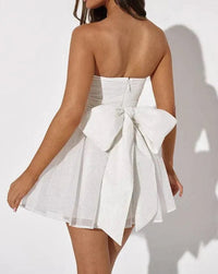 Shiny & Breathable Short Women's Party Dress – Leona-Red-XS-State of Style