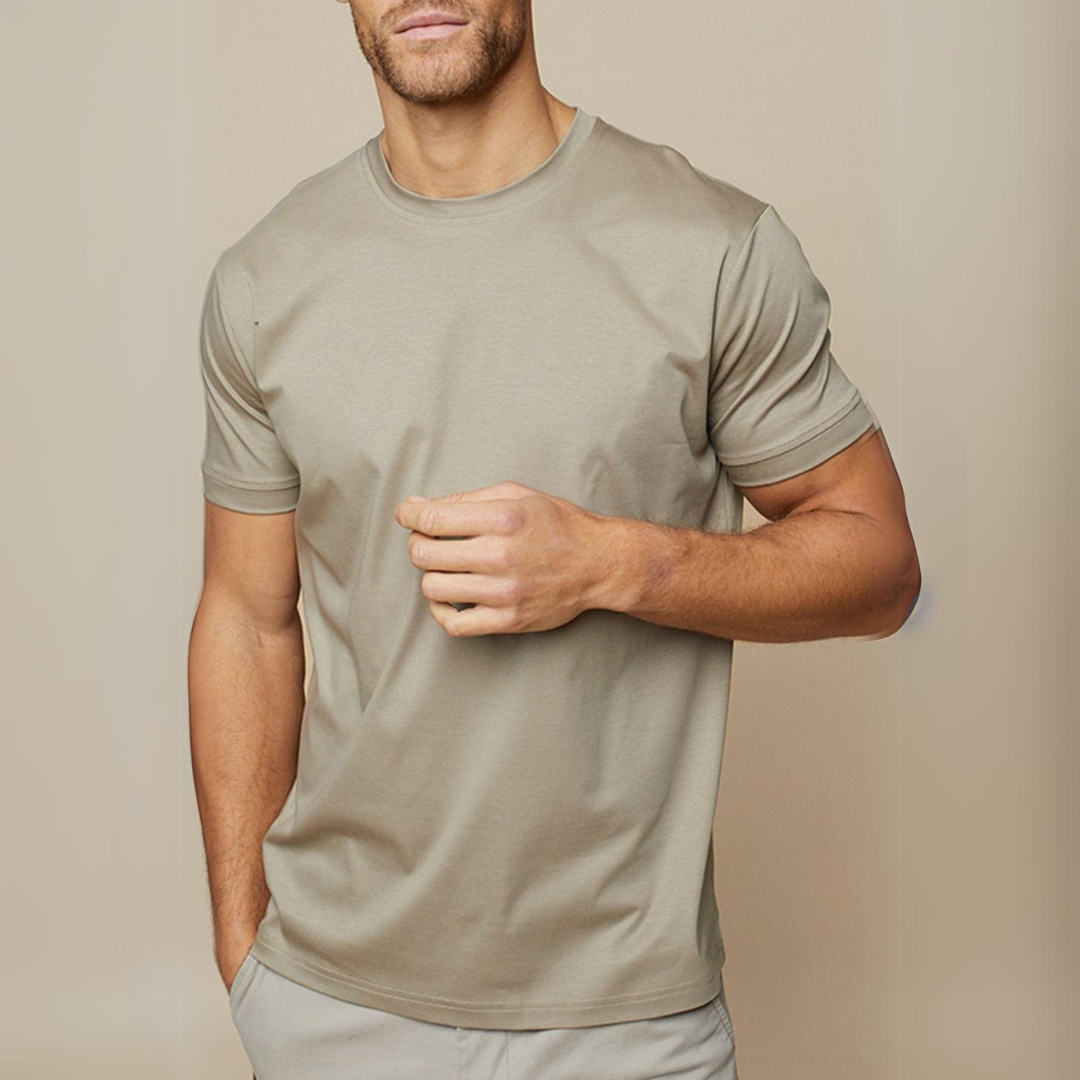 Shiny & Soft Men's T-Shirt made from Mercerised Cotton – Leon-S-State of Style