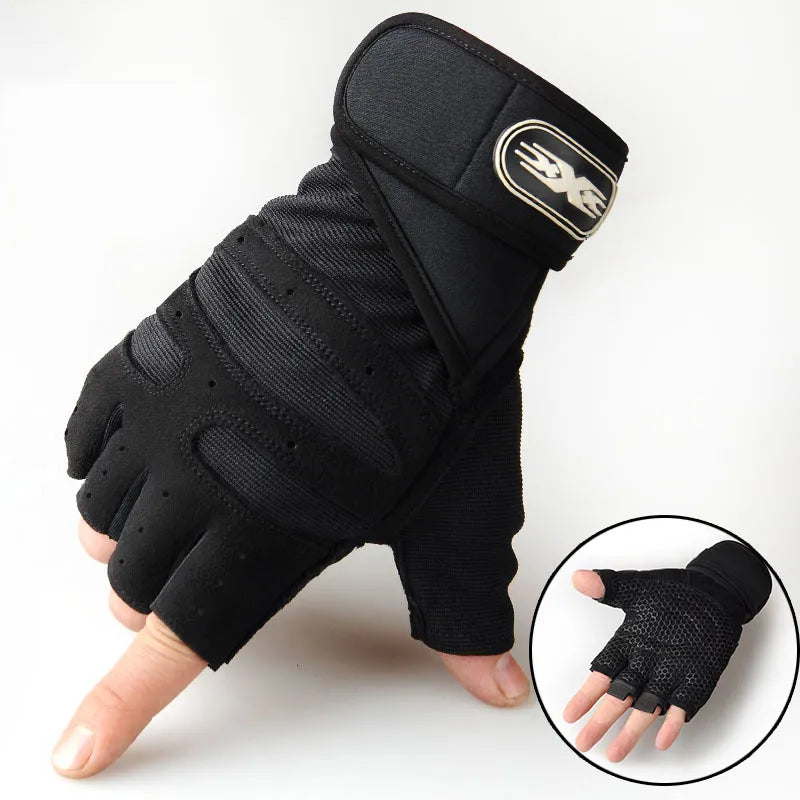 Shock-resistant and Supportive Gym Gloves - FitFlex-Black-S-State of Style