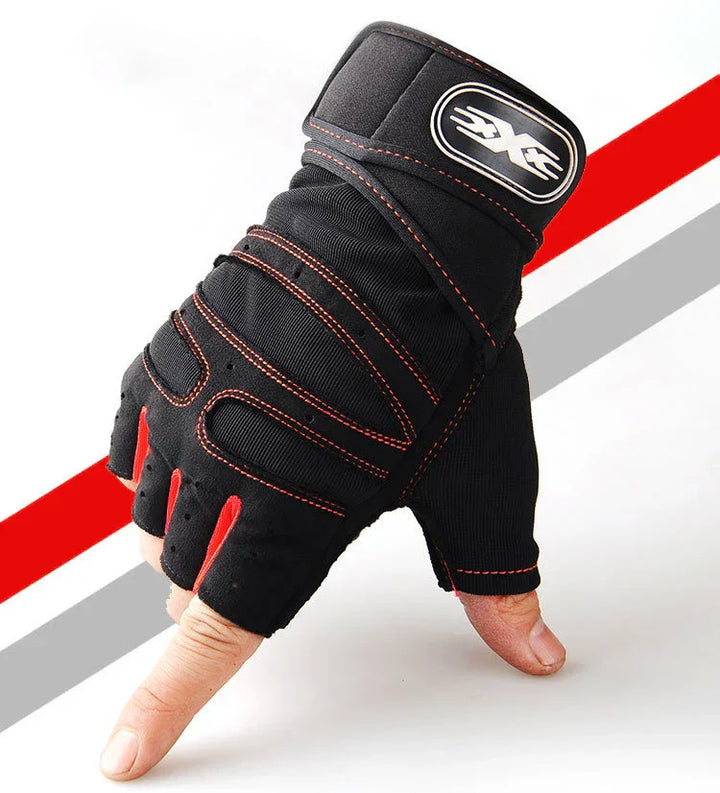 Shock-resistant and Supportive Gym Gloves - FitFlex-Red-S-State of Style