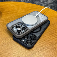 Shockproof Magnetic Phone Case with Glass Lens Guard & Stand