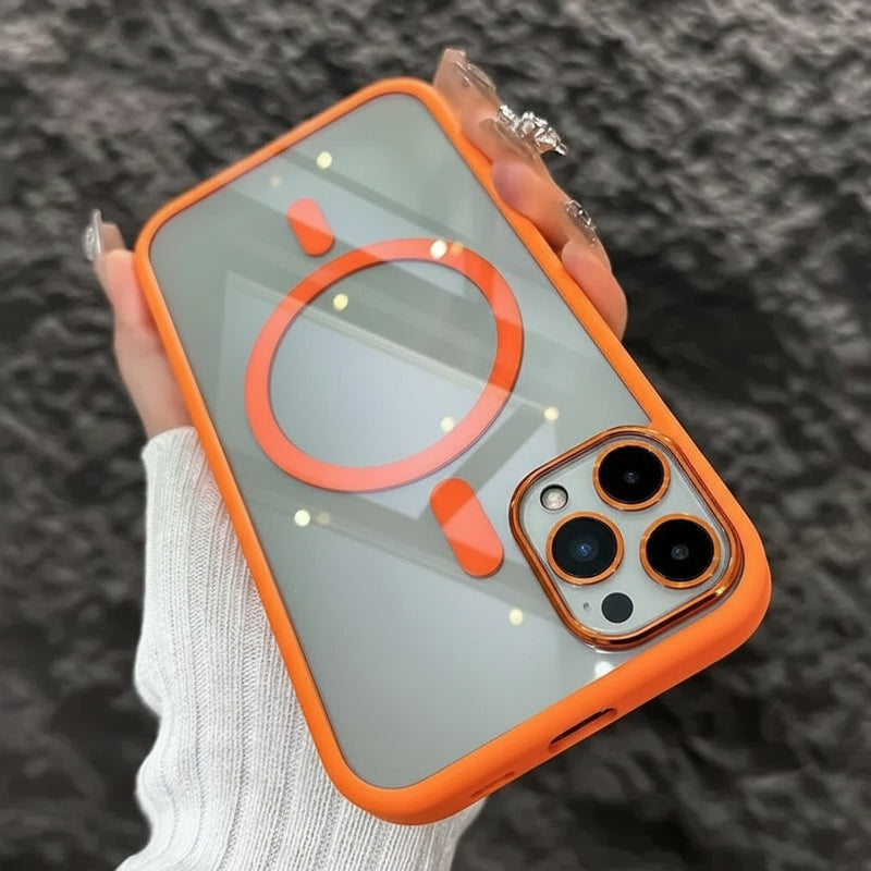 Shockproof Magnetic Phone Case with Glass Lens Guard & Stand