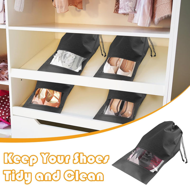 Travel Shoe Storage Bags with Drawstring – Dustproof & Portable 5 Pack – Buy 1, Get 1 Free