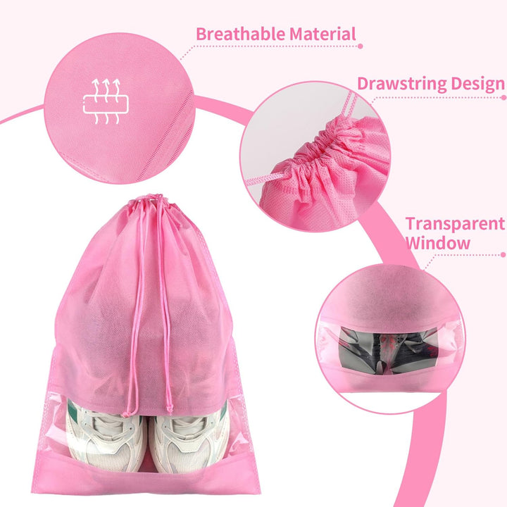 Travel Shoe Storage Bags with Drawstring – Dustproof & Portable 5 Pack – Buy 1, Get 1 Free