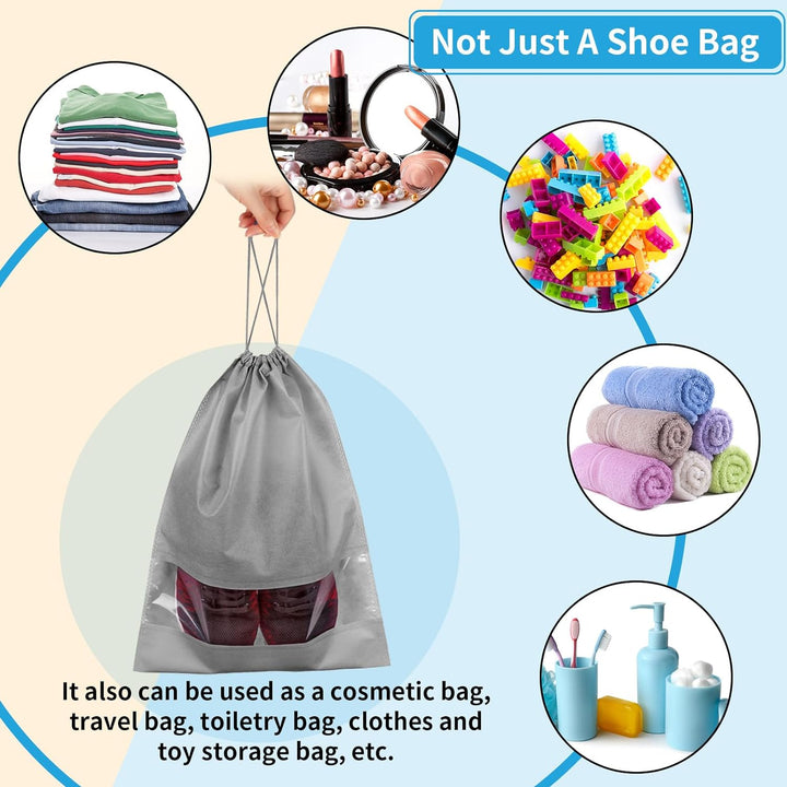 Travel Shoe Storage Bags with Drawstring – Dustproof & Portable 5 Pack – Buy 1, Get 1 Free
