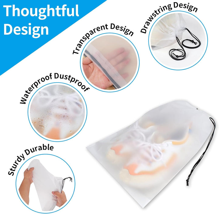 Travel Shoe Storage Bags with Drawstring – Dustproof & Portable 5 Pack – Buy 1, Get 1 Free
