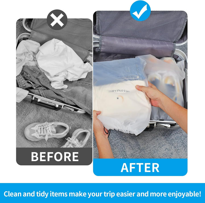Travel Shoe Storage Bags with Drawstring – Dustproof & Portable 5 Pack – Buy 1, Get 1 Free
