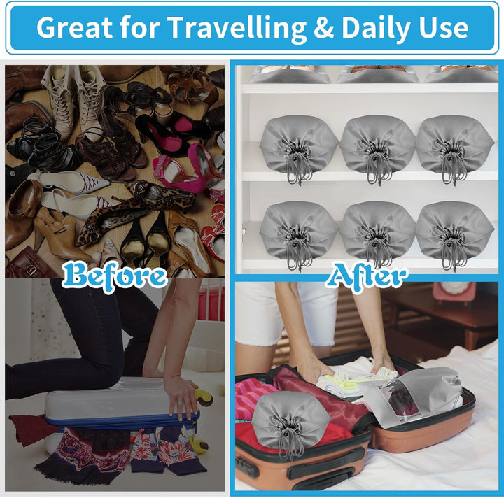 Travel Shoe Storage Bags with Drawstring – Dustproof & Portable 5 Pack – Buy 1, Get 1 Free