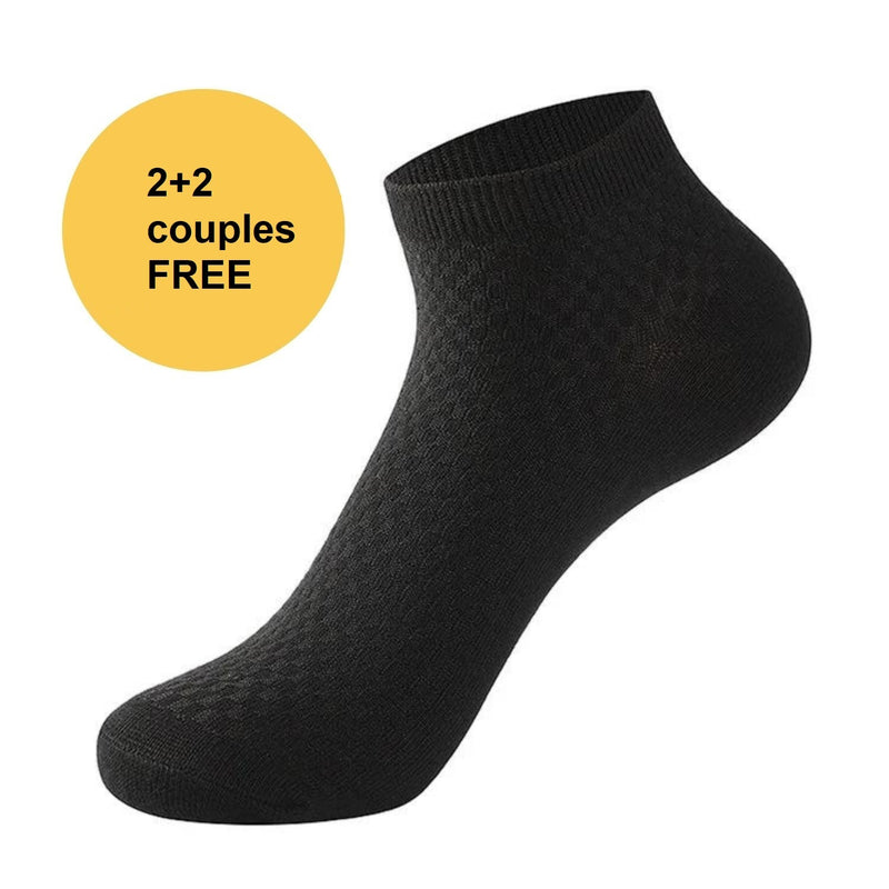 Short Bamboo Socks - BambooFeet-Black-5.0-7.5-1x Pair (+1 Free)-State of Style