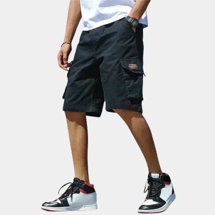 Short cotton cargo shorts – Finn-Black-S-State of Style