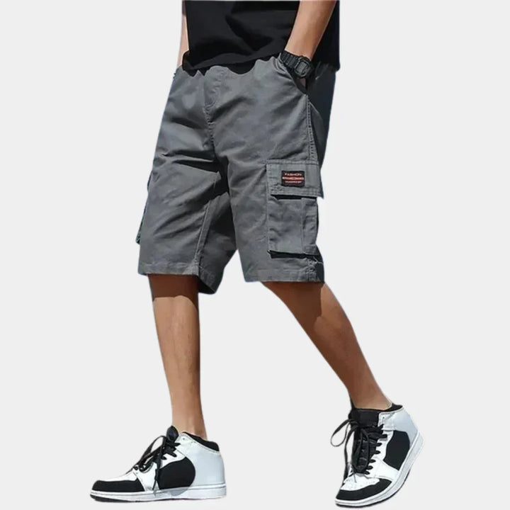 Short cotton cargo shorts – Finn-Gray-S-State of Style