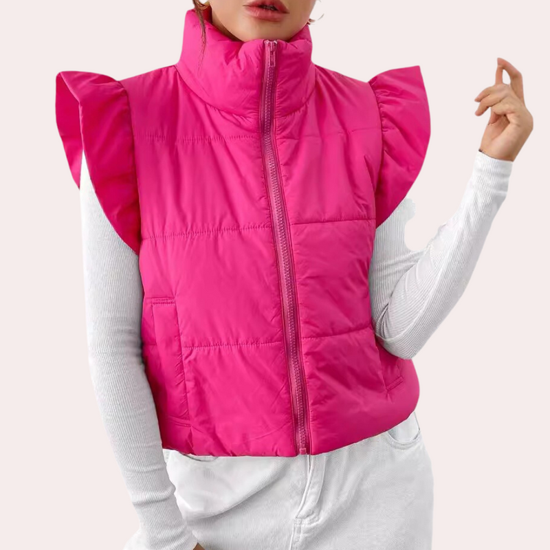 Short Padded Women's Gilet - Romy-Pink-XS-State of Style