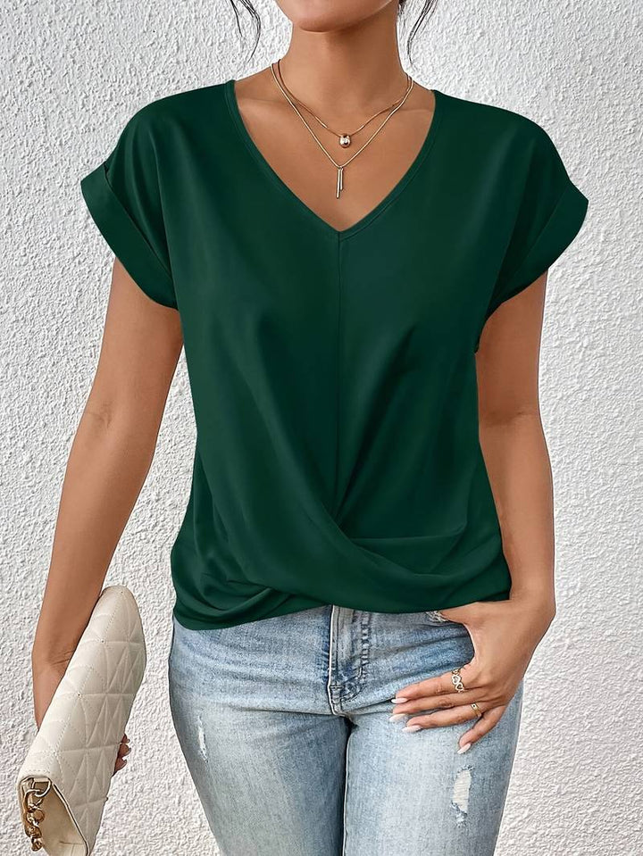 Short-Sleeved Women's T-Shirt – Romy-S-Green-State of Style