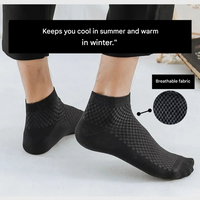 Short Socks - Bamboo Bliss-1x Pair (+1 Free)-Black-5.0 - 7.5-State of Style