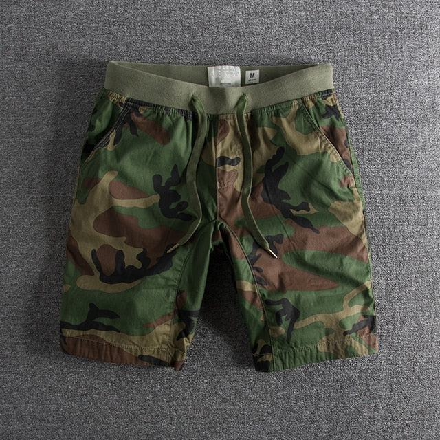 Shorts with Camouflage Print - Ranger-Classic Camouflage-S-State of Style
