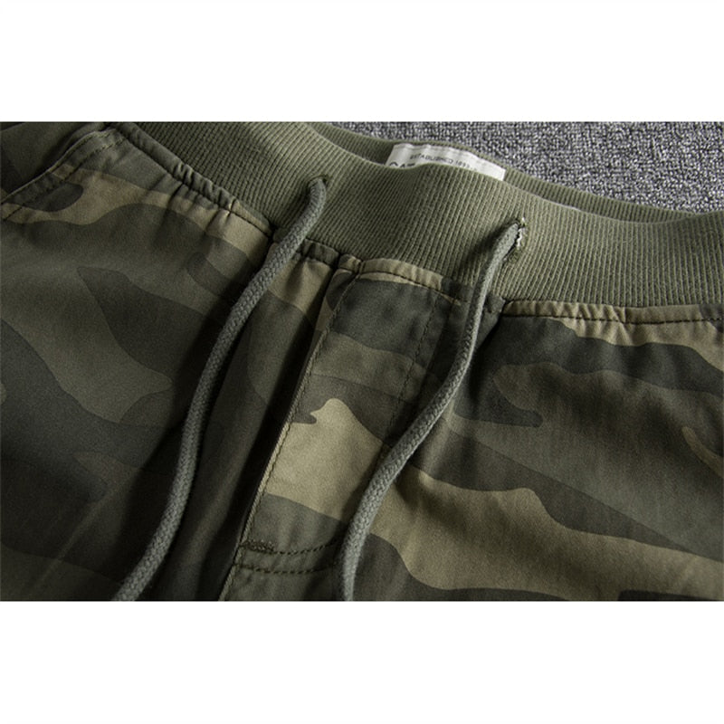 Shorts with Camouflage Print - Ranger-Green Camouflage-S-State of Style