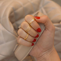 Sienna Double Zirconia Ring-Gold-5-State of Style