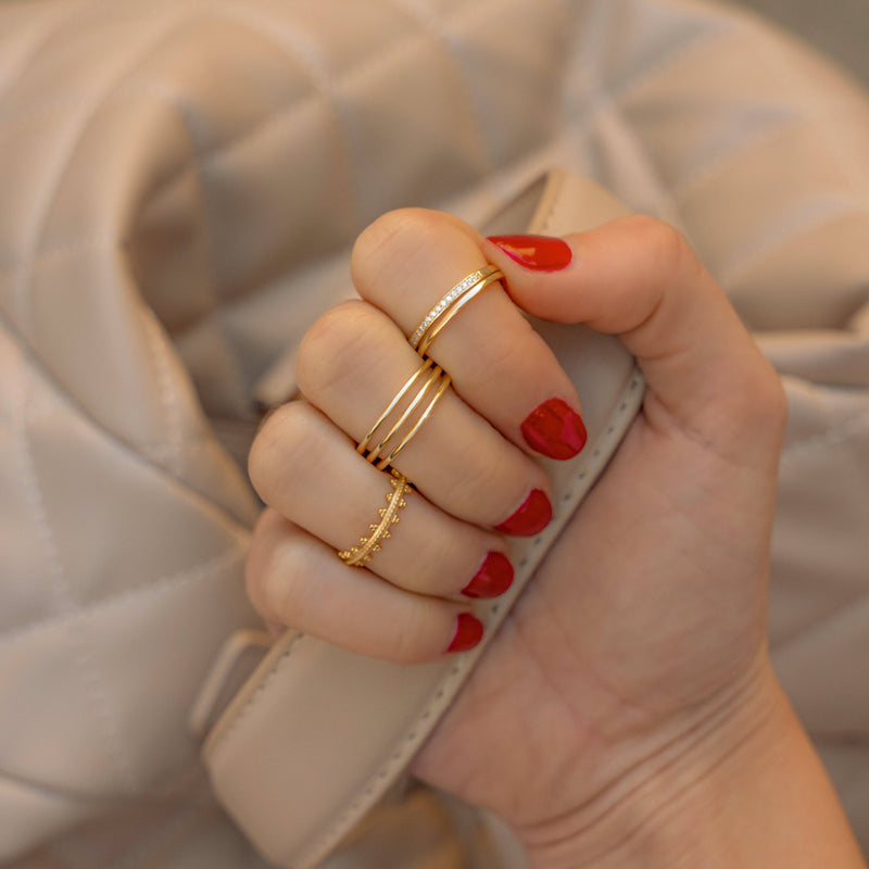 Sienna Double Zirconia Ring-Gold-5-State of Style