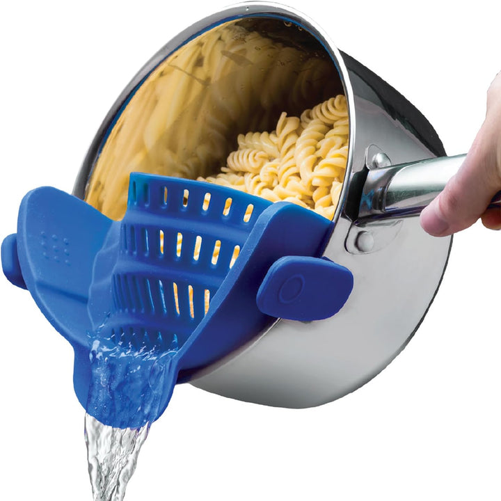 Silicone Clip-On Strainer – Heat-Resistant Colander for Pasta & Vegetables-Blue-State of Style
