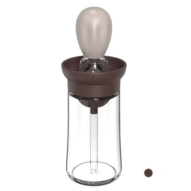 Silicone Oil Bottle with Brush Head - OilBuddy-Brown-State of Style