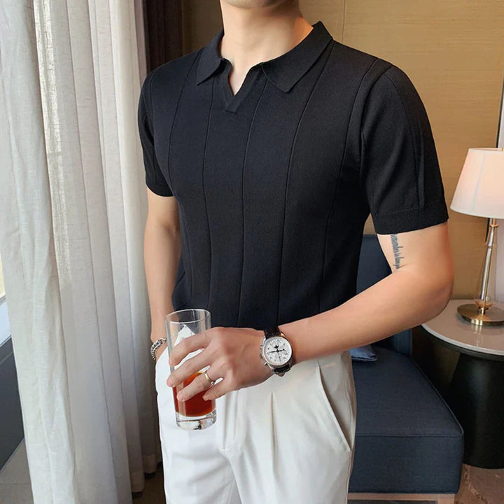 Silk Blend Polo Shirt | Smooth & Stylish-Black-S-State of Style