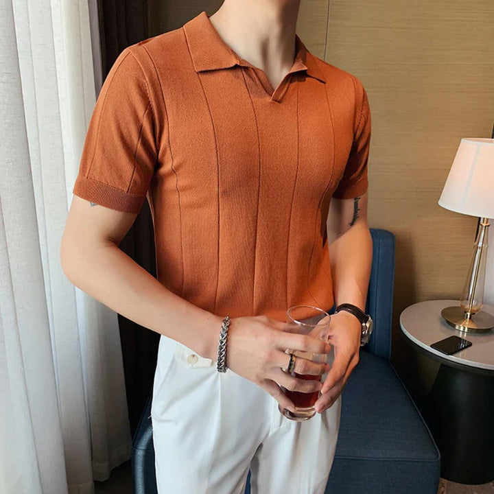 Silk Blend Polo Shirt | Smooth & Stylish-Caramel-S-State of Style