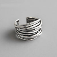 Silver Adjustable Layered Ring – Liora-State of Style