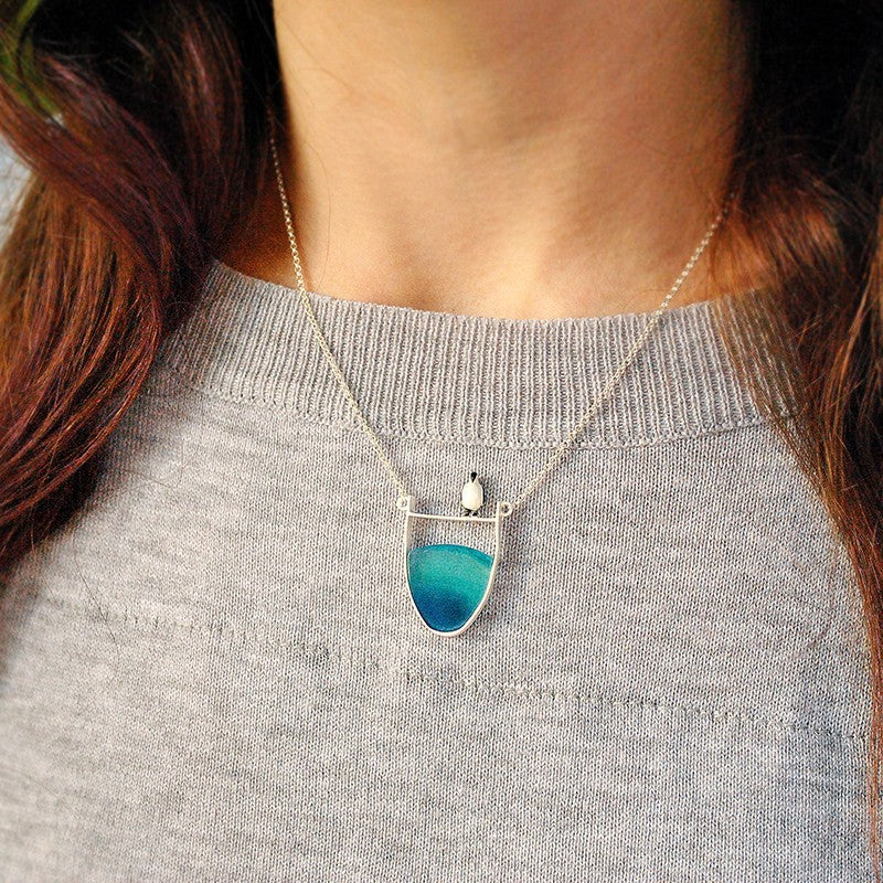 Silver Agate Pendant Necklace | Elegant Women's Jewellery-State of Style