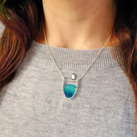 Silver Agate Pendant Necklace | Elegant Women's Jewellery-State of Style
