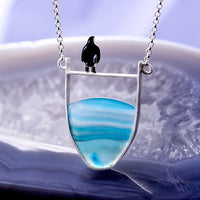 Silver Agate Pendant Necklace | Elegant Women's Jewellery-State of Style