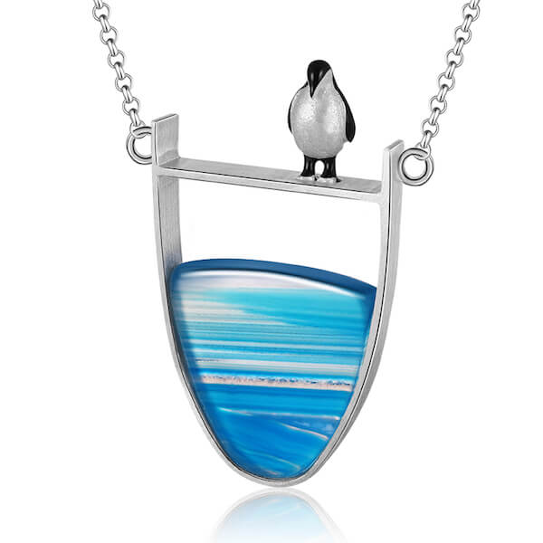 Silver Agate Pendant Necklace | Elegant Women's Jewellery-State of Style