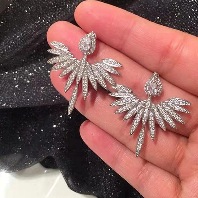 Silver Angel Wing Earrings - Celeste-State of Style