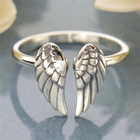 Silver Angel Wing Ring | Elegant Statement Jewellery-State of Style