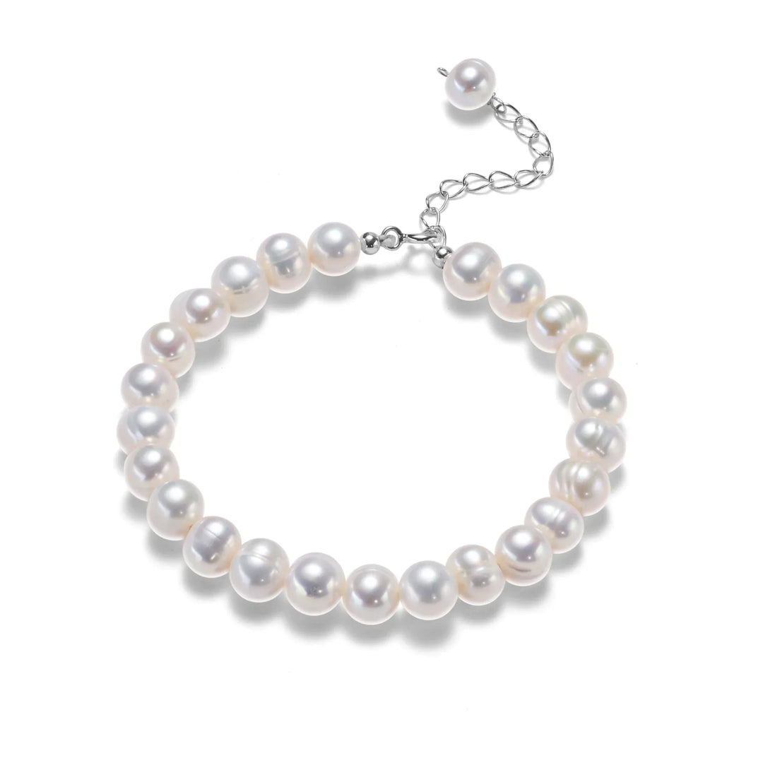 Silver Bracelet with Freshwater Pearls | Timeless Charm Collection-State of Style