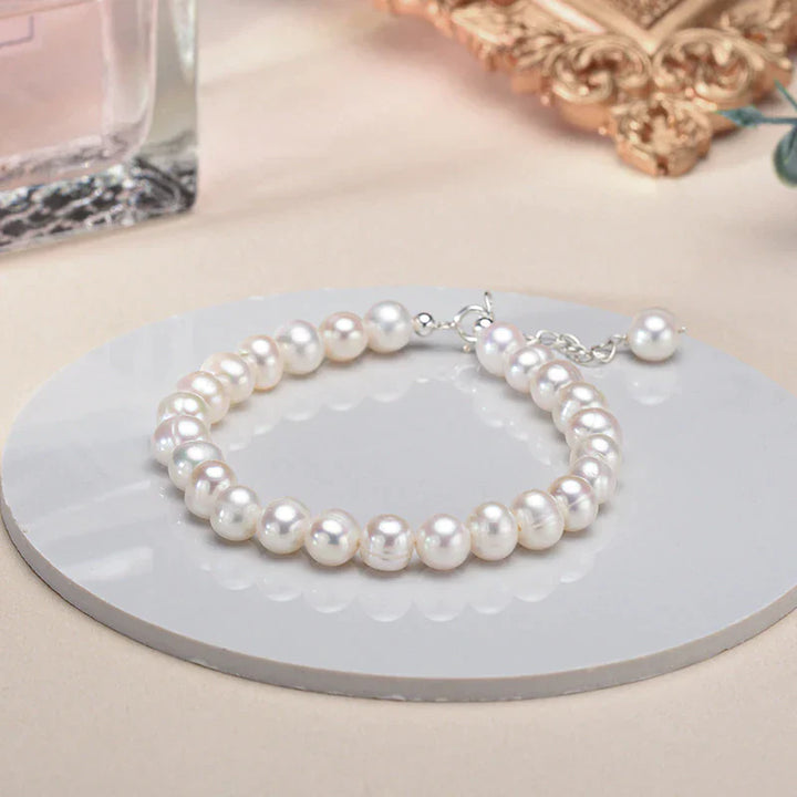 Silver Bracelet with Freshwater Pearls | Timeless Charm Collection-State of Style