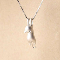 Silver Cat Pendant Necklace | 925 Sterling Silver Necklace-State of Style