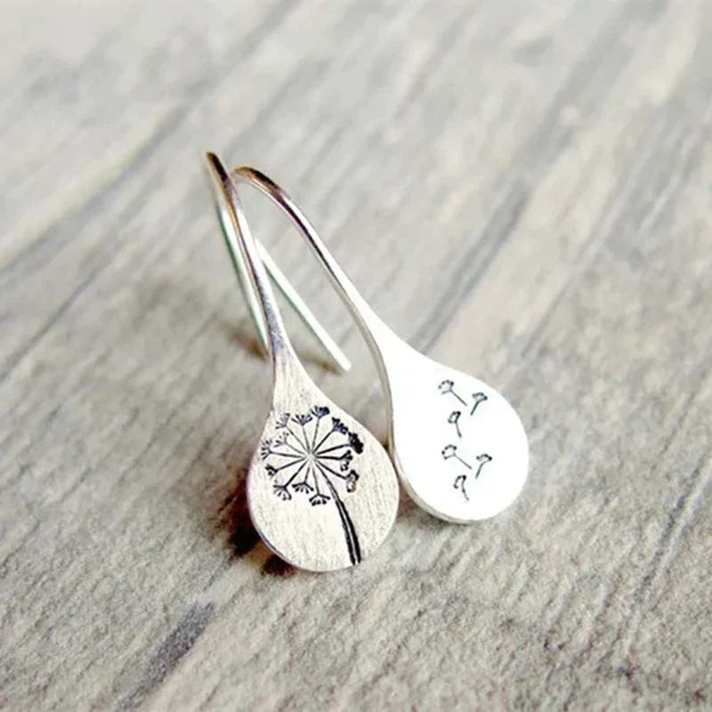 Silver Dandelion Earrings - Amira-State of Style