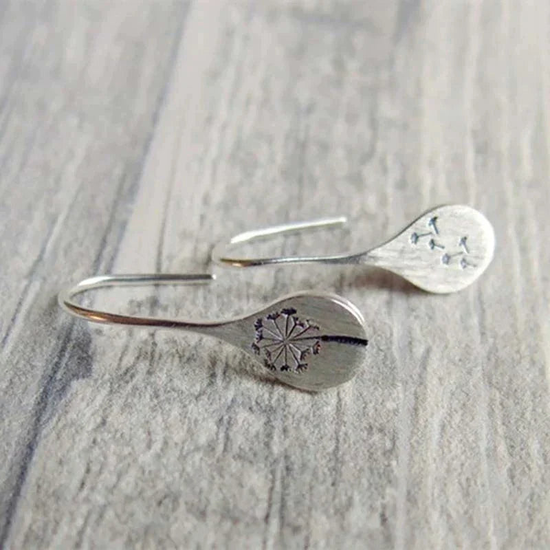 Silver Dandelion Earrings - Amira-State of Style