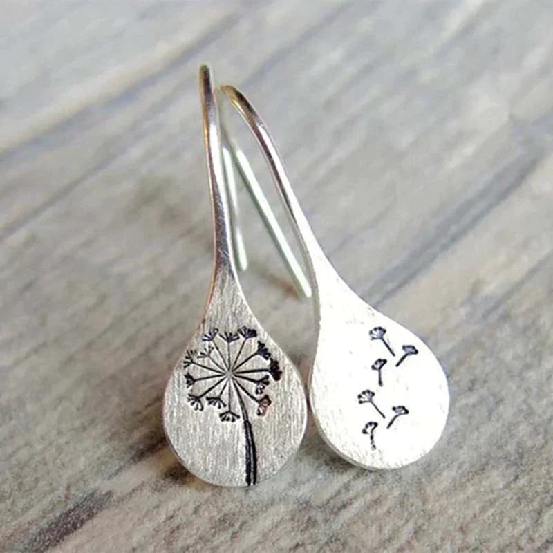 Silver Dandelion Earrings - Amira-State of Style