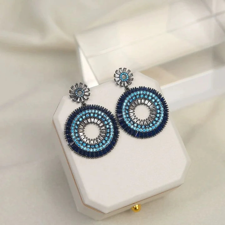 Silver Evil Eye Earrings - Layla-State of Style