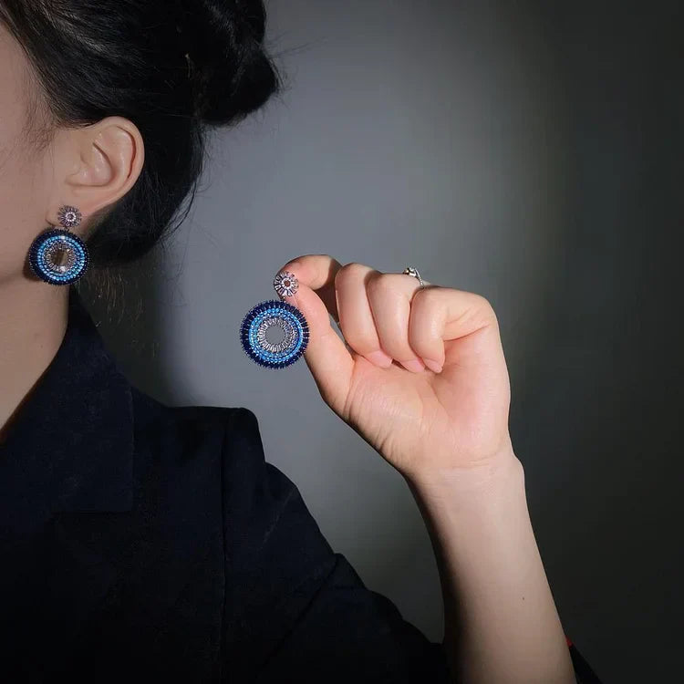 Silver Evil Eye Earrings - Layla-State of Style