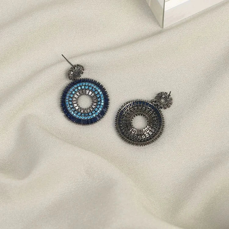 Silver Evil Eye Earrings - Layla-State of Style