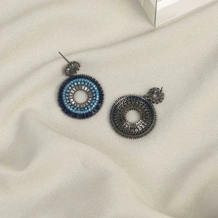 Silver Evil Eye Earrings - Layla-State of Style