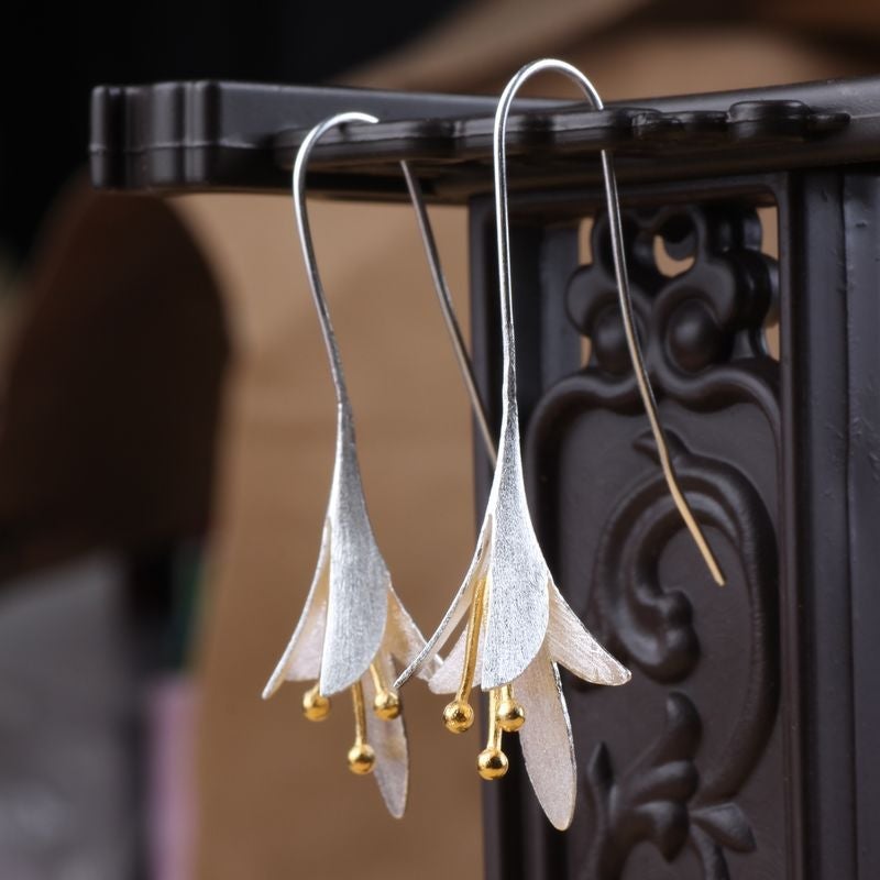 Silver Flower Earrings - Arlena-State of Style