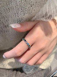 Silver Flower Stone Ring | Elegant Floral Design-State of Style