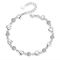 Silver Heart-Shaped Bracelet - Eloria-White-State of Style
