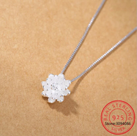 Silver Lotus Flower Pendant Necklace-State of Style